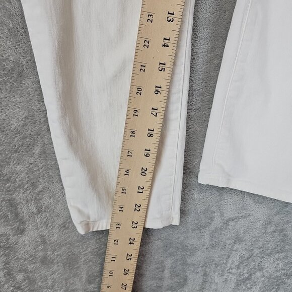 Red Engine Viper Skinny Crop Jeans Womens Size 29 White Stretch Y2K Made In USA - Picture 10 of 13